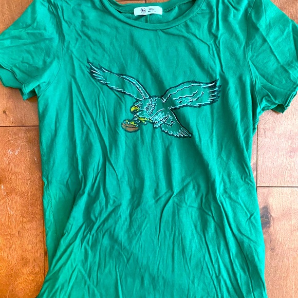 47 Tops - Vintage Philadelphia eagles Kelly green Tee 🦅